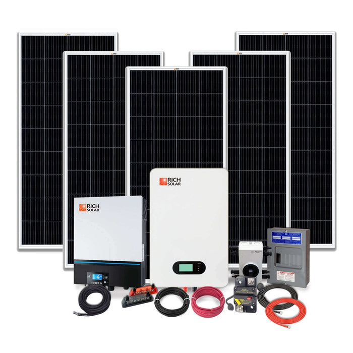 RICH SOLAR Ultimate 1000W 48V Cabin Power Kit - 120VAC