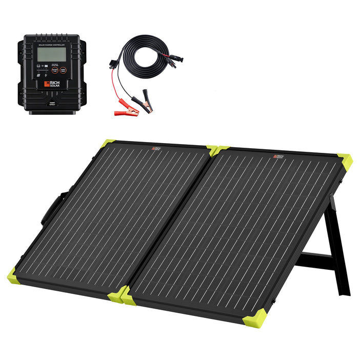 Rich Solar MEGA 100 Watt Briefcase Portable Solar Charging Kit BACKORDER 6/30/24