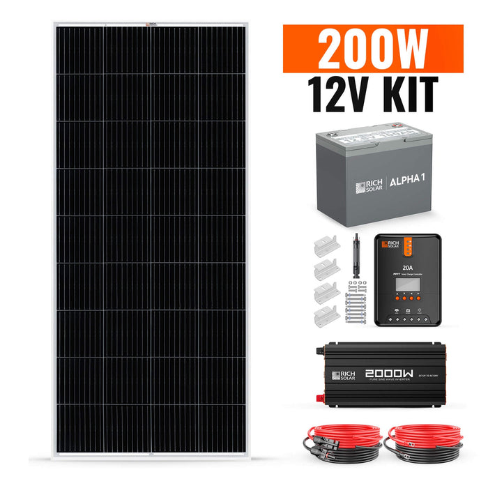 Rich Solar 200 Watt Complete Solar Kit