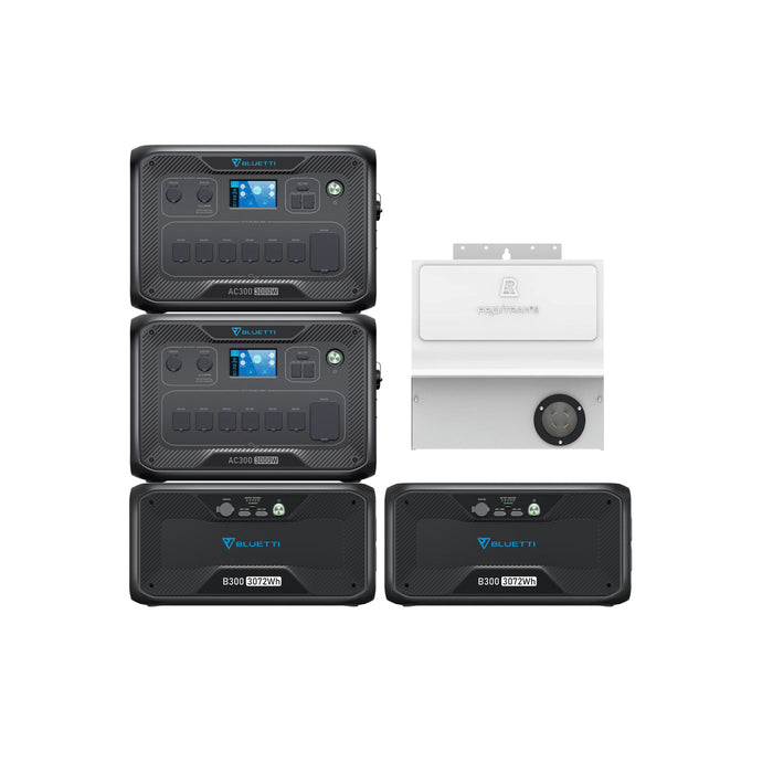 BLUETTI 2*AC300 + 2*B300 + 1*P030A | Home Battery Backup