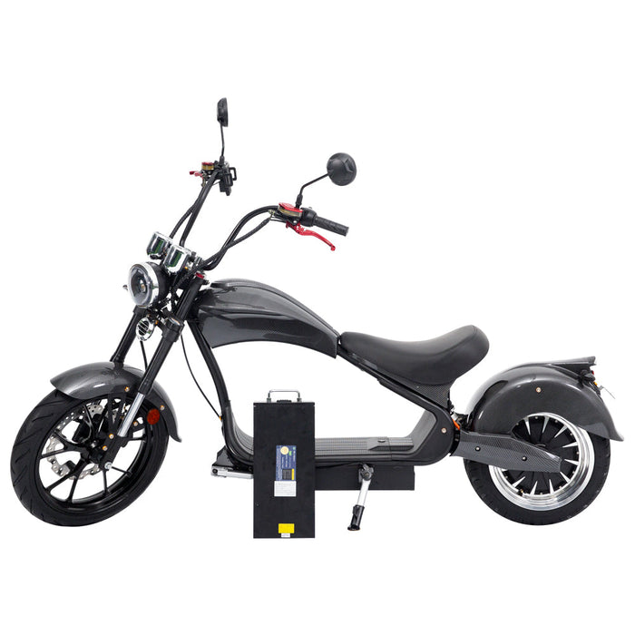 4000w-45MPH SoverSky MH3 Lithium Chopper Scooter Electric Motorcycle-SOVERSKY