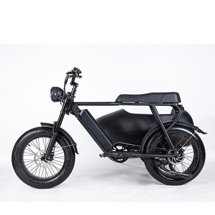 750W SoverSky Lithium Bike with Sidecar 28MPH 35Miles Shimano 6-Speed-SOVERSKY