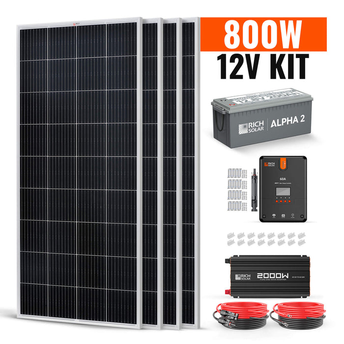 Rich Solar 800 Watt Complete Solar Kit