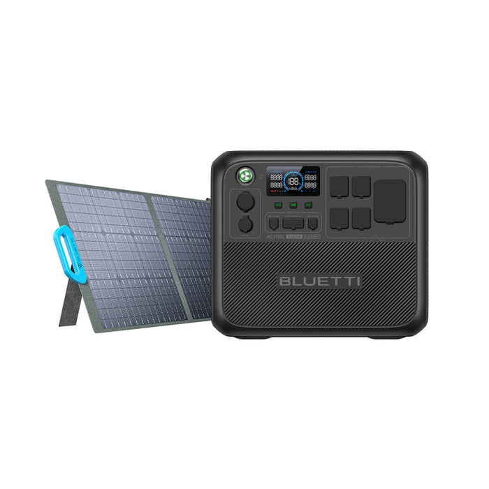 BLUETTI AC200L+PV200 Solar Kit | 2,400W 2,048Wh, 2,400W AC Output / 3,600W Power Lifting Mode, Capacity: 2,048Wh, Expandable Up To 4,096Wh with 1×B230, or 8,192Wh with 2×B300 (6,348Wh with 2×B210)