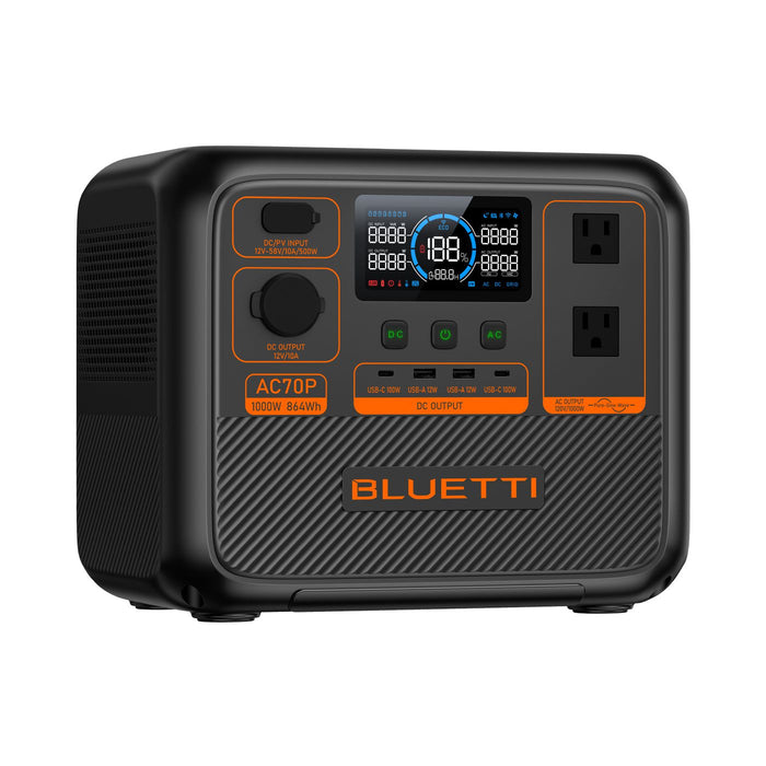 BLUETTI AC70P Portable Power Station | 1000W 864Wh-BLUETTI