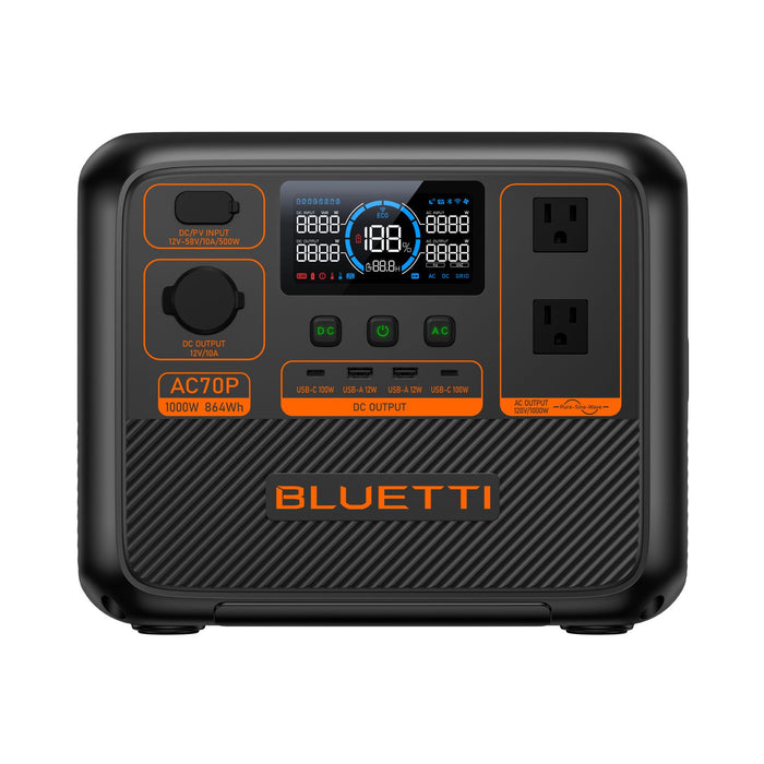 BLUETTI AC70P Portable Power Station | 1000W 864Wh-BLUETTI