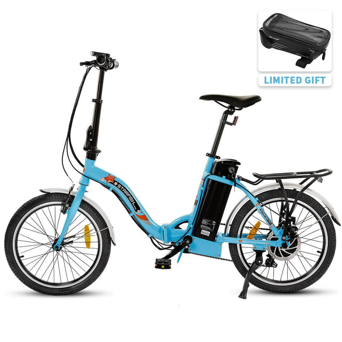 Ecotric 20inch Blue Starfish portable and folding electric bike-Ecotric