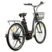 Ecotric 26inch Black Peacedove electric city bike with basket and rear rack-Ecotric