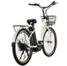 Ecotric 26inch White Peacedove electric city bike with basket and rear rack-Ecotric