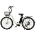 Ecotric 26inch White Peacedove electric city bike with basket and rear rack-Ecotric