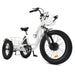 Ecotric 48V 24"x4.0 Front 20"x4.0 Rear Tires Tricycle electric bike with Front Basket + Rear Rack White-Ecotric