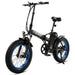 Ecotric 48V Fat Tire Portable and Folding Electric Bike with LCD display-Black and Blue-Ecotric