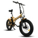 Ecotric 48V Gold portable and folding fat ebike with LCD display-Ecotric