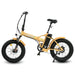 Ecotric 48V Gold portable and folding fat ebike with LCD display-Ecotric