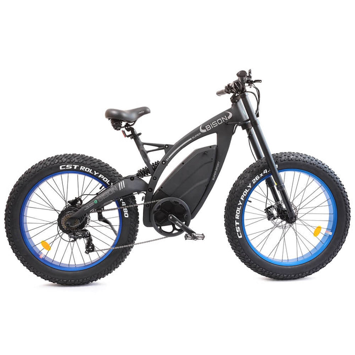 Ecotric 48v 17.5AH 1000W big fat tire ebike Bison-Matt Black-Ecotric