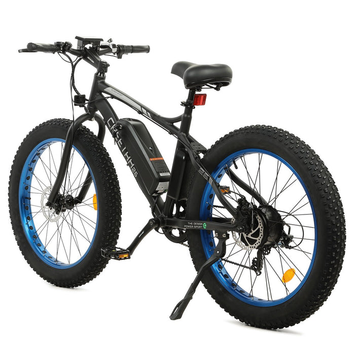 Ecotric Cheetah 26 Fat Tire Beach Snow Electric Bike - Blue-Ecotric