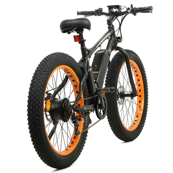 Ecotric Cheetah 26 Fat Tire Beach Snow Electric Bike-Orange-Ecotric