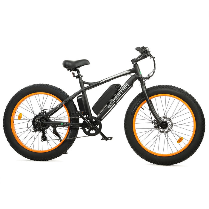 Ecotric Cheetah 26 Fat Tire Beach Snow Electric Bike-Orange-Ecotric