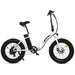 Ecotric Dolphin 20inch white portable and folding fat tire bike-Ecotric