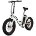 Ecotric Dolphin 20inch white portable and folding fat tire bike-Ecotric