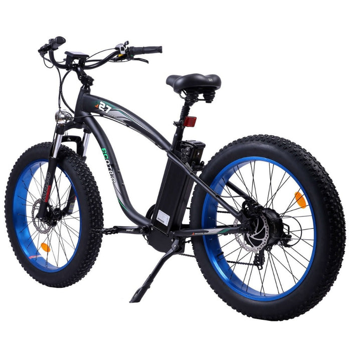 Ecotric Hammer Electric Fat Tire Beach Snow Bike-Blue-Ecotric