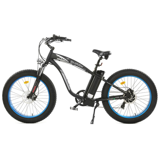 Ecotric Hammer Electric Fat Tire Beach Snow Bike-Blue-Ecotric