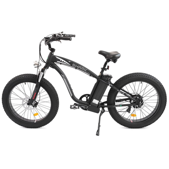 Ecotric Hammer Electric Fat Tire Beach Snow Bike-Matt Black-Ecotric