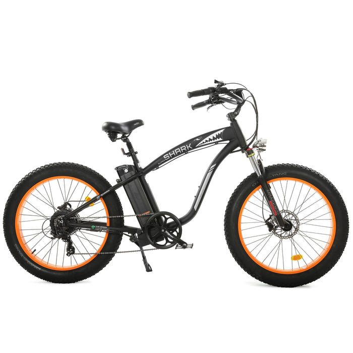 Ecotric Hammer Electric Fat Tire Beach Snow Bike - Orange-Ecotric