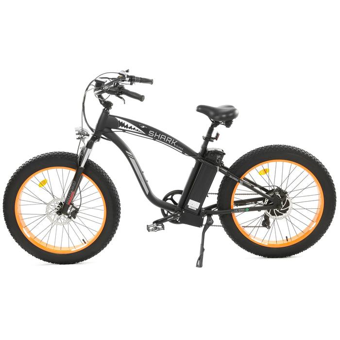 Ecotric Hammer Electric Fat Tire Beach Snow Bike - Orange-Ecotric