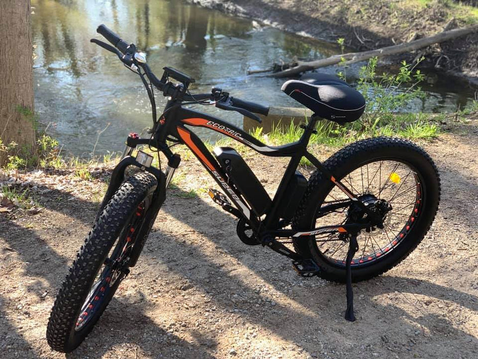 Ecotric Rocket Fat Tire Beach Snow Electric Bike - Matt Black-Ecotric