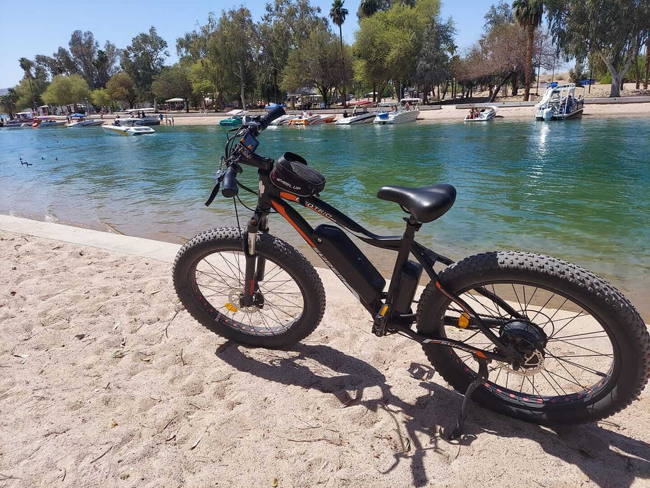 Ecotric Rocket Fat Tire Beach Snow Electric Bike - Matt Black-Ecotric