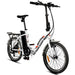 Ecotric Starfish 20 inches portable and folding electric bike - White-Ecotric