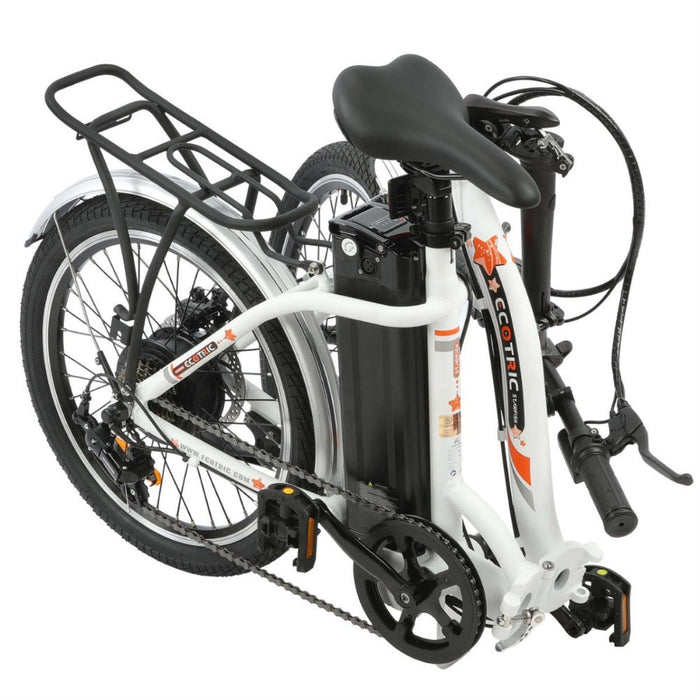 Ecotric Starfish 20 inches portable and folding electric bike - White-Ecotric