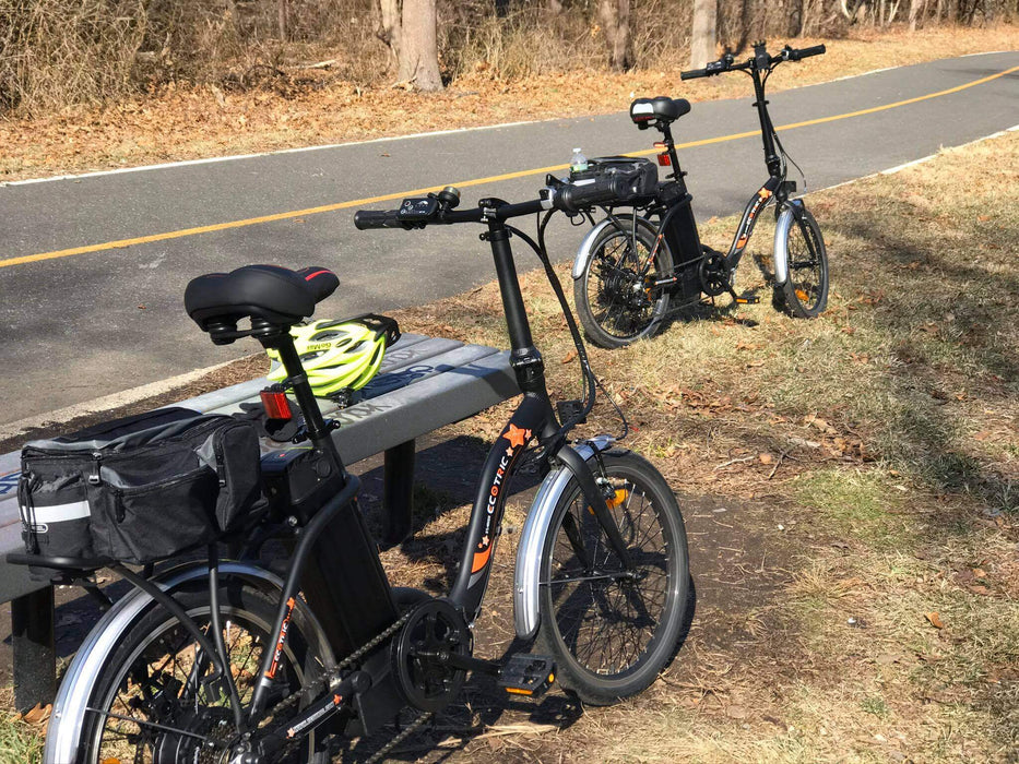 Ecotric Starfish 20inch portable and folding electric bike - Matt Black-Ecotric