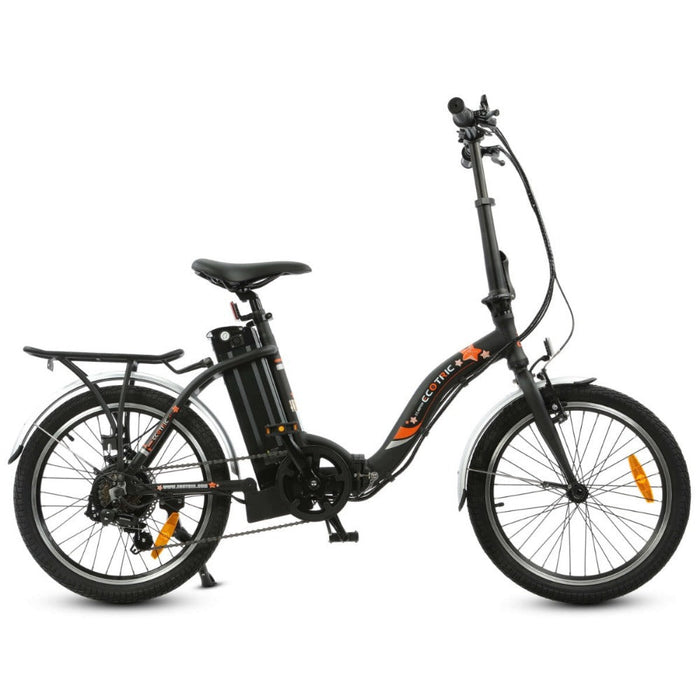 Ecotric Starfish 20inch portable and folding electric bike - Matt Black-Ecotric