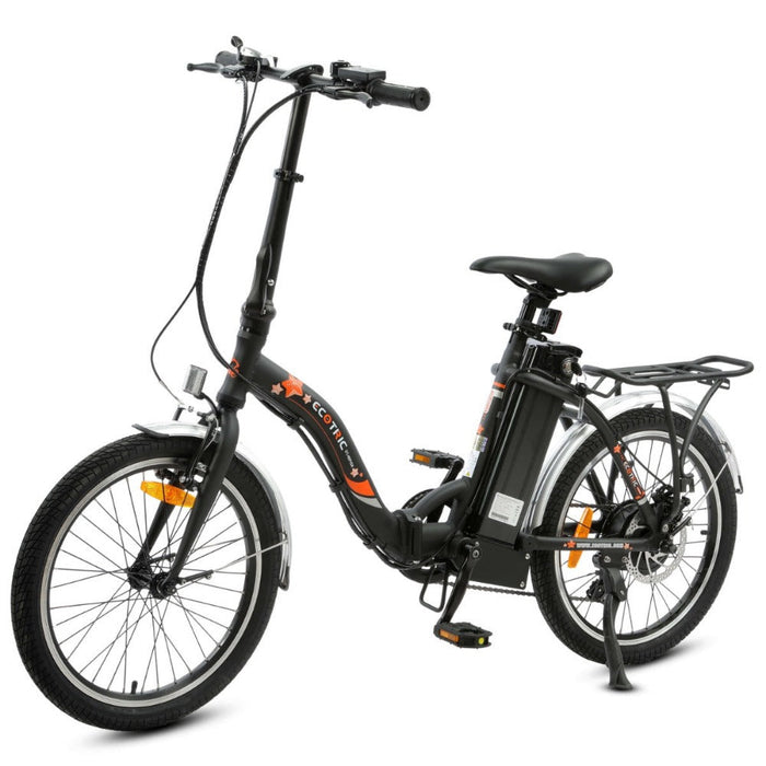 Ecotric Starfish 20inch portable and folding electric bike - Matt Black-Ecotric