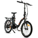 Ecotric Starfish 20inch portable and folding electric bike - Matt Black-Ecotric