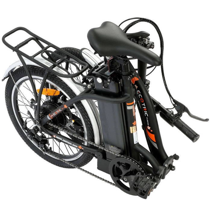 Ecotric Starfish 20inch portable and folding electric bike - Matt Black-Ecotric