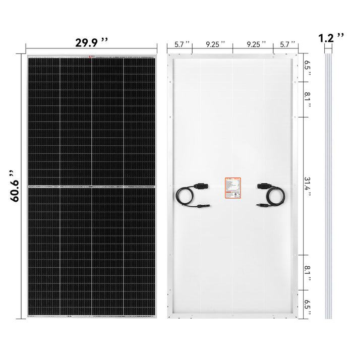 Rich Solar MEGA 250 PRO | 250 Watt Monocrystalline Solar Panel | Best 24V Panel for RVs and Off-Grid | 25-Year Output Warranty | Choose Color Silver or Black