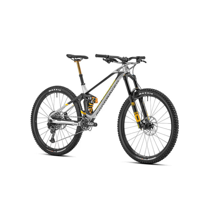 MONDRAKER - SUPERFOXY CARBON RR BIKE - SILVER/CARBON/YELLOW (SUPER ENDURO)-MONDRAKER