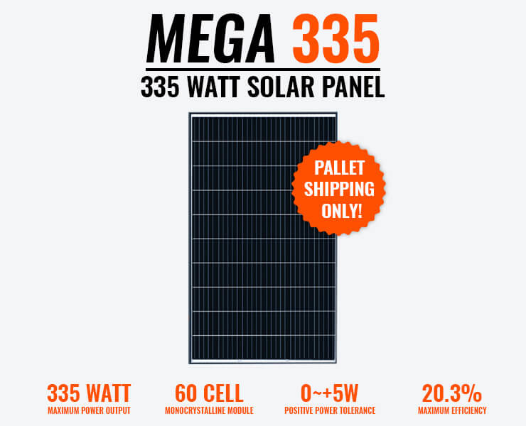 Rich Solar MEGA 335 Watt Monocrystalline Solar Panel | High Efficiency | Best Panel for Grid-Tie and Off-Grid