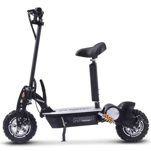 MotoTec 2000w 48v Electric Scooter Black-MOTOTEC