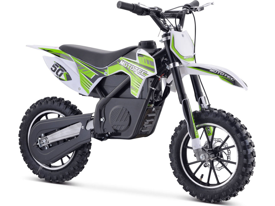 MotoTec 24v 500w Gazella Electric Dirt Bike Green-MOTOTEC