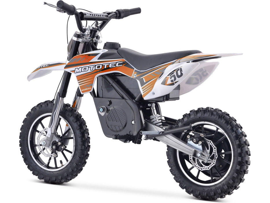 MotoTec 24v 500w Gazella Electric Dirt Bike Orange-MOTOTEC