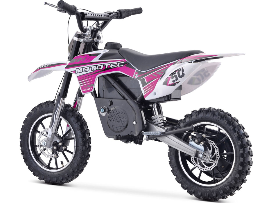 MotoTec 24v 500w Gazella Electric Dirt Bike Purple-MOTOTEC