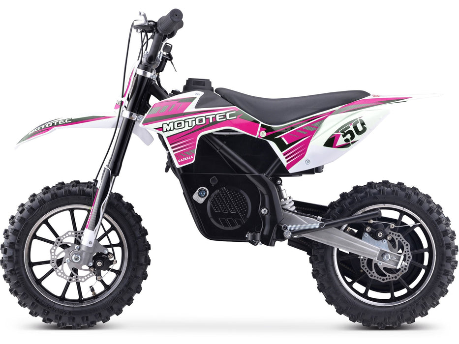 MotoTec 24v 500w Gazella Electric Dirt Bike Purple-MOTOTEC