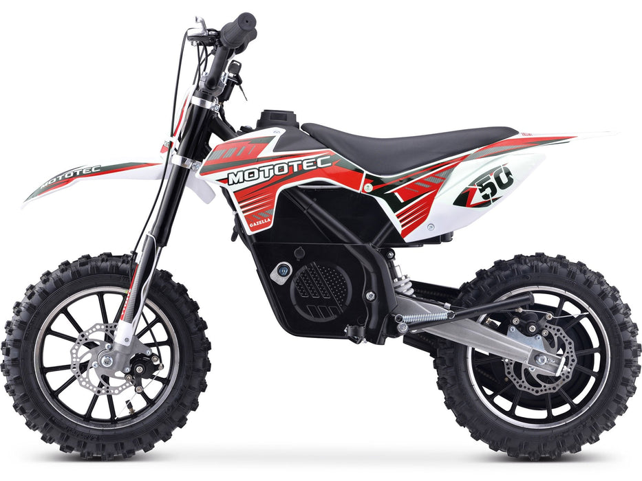 MotoTec 24v 500w Gazella Electric Dirt Bike Red-MOTOTEC