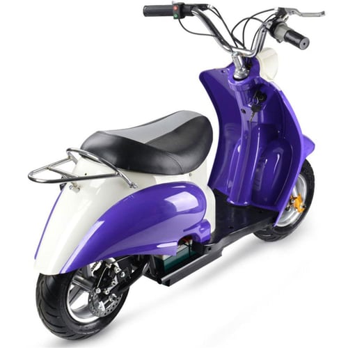 MotoTec 24v Electric Moped Purple-MOTOTEC