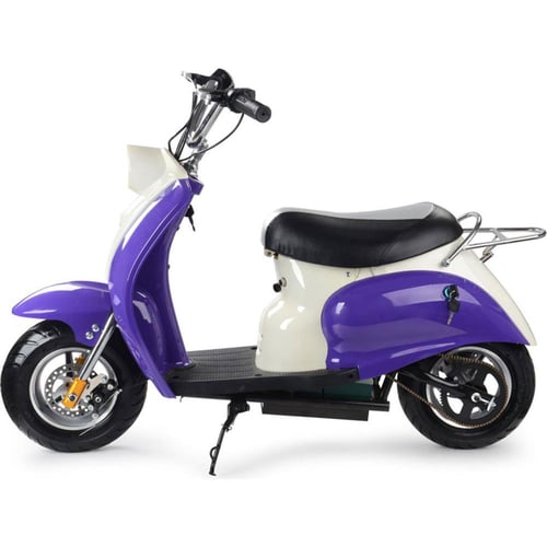 MotoTec 24v Electric Moped Purple-MOTOTEC