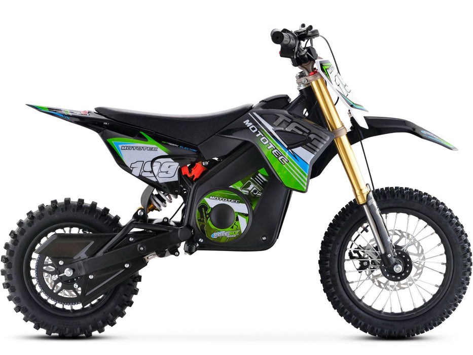 MotoTec 36v Pro Electric Dirt Bike 1000w Lithium Green-MOTOTEC